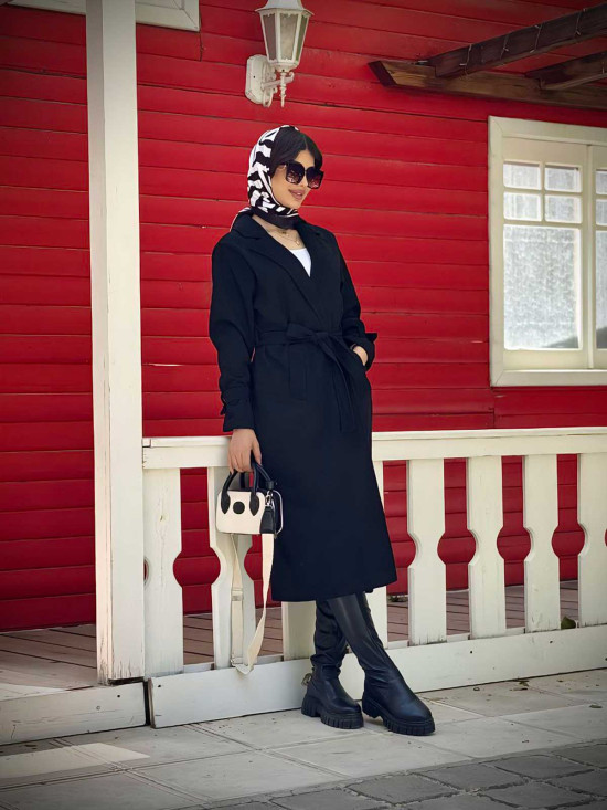 پالتو یقه انگلیسی بلند سوییت