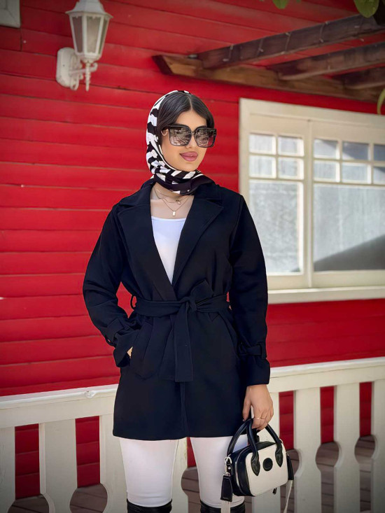 پالتو یقه انگلیسی کوتاه سوییت