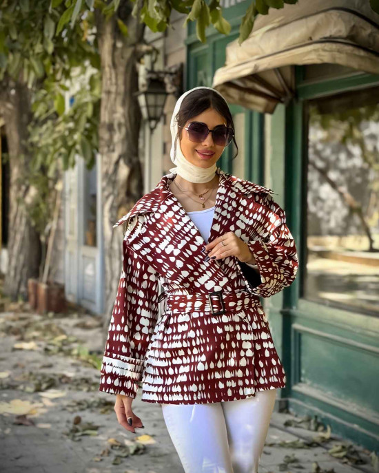 بارانی ماهلین طرح اشکی