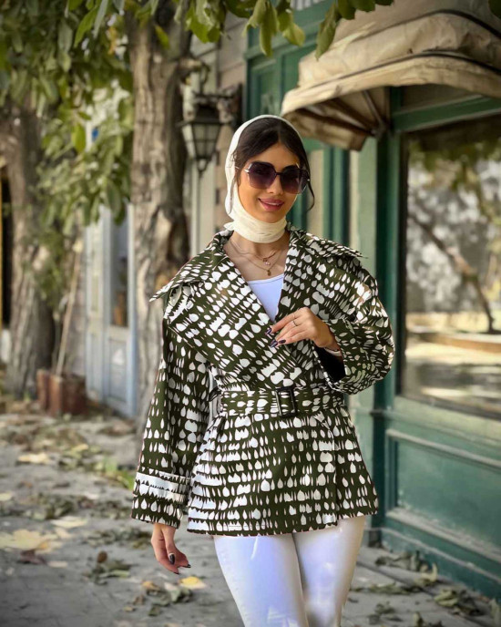 بارانی ماهلین طرح اشکی