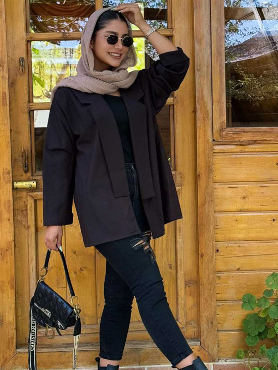 کت یقه آمریکایی پهن