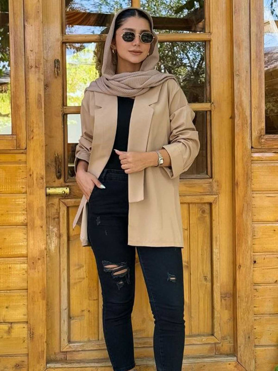 کت یقه آمریکایی پهن