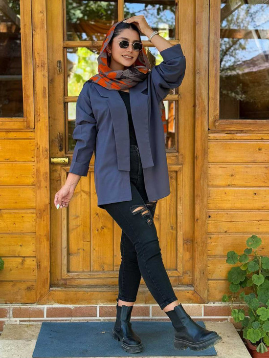 کت یقه آمریکایی پهن