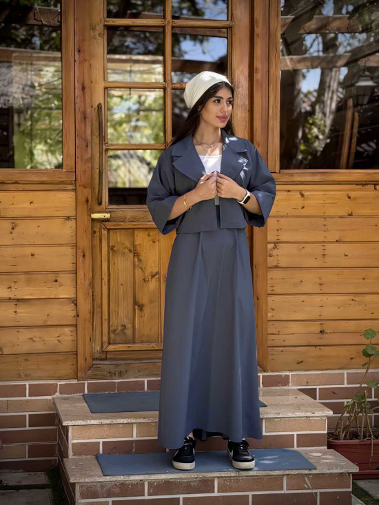 ست کت و دامن کتان تی سی