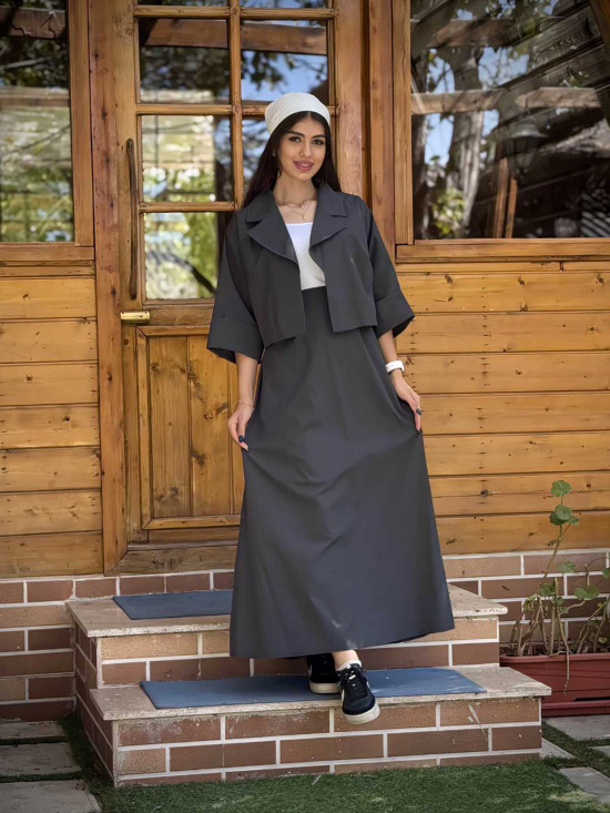 ست کت و دامن کتان تی سی