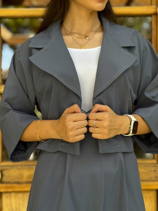 ست کت و دامن کتان تی سی