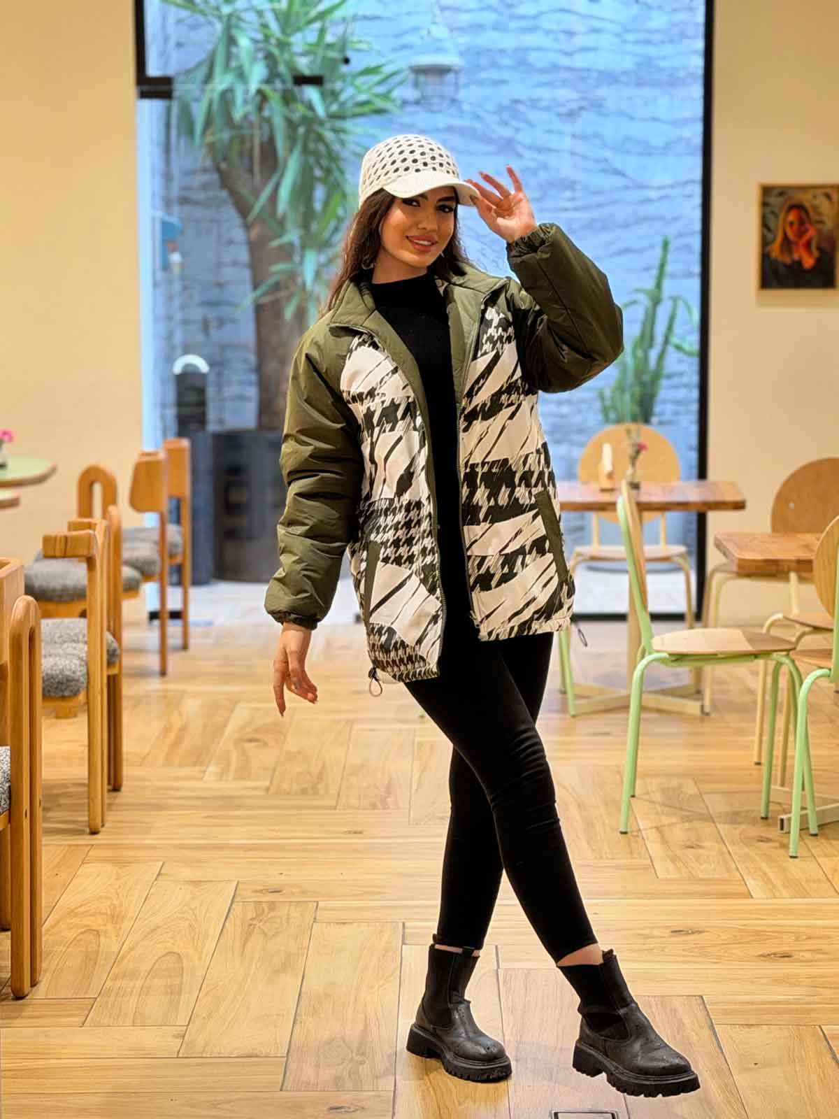 کاپشن دورو طرحدار رزا