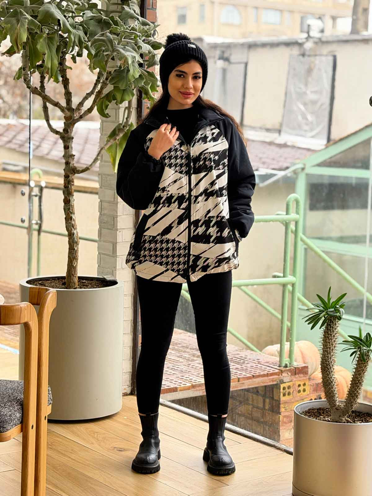 کاپشن دورو طرحدار رزا