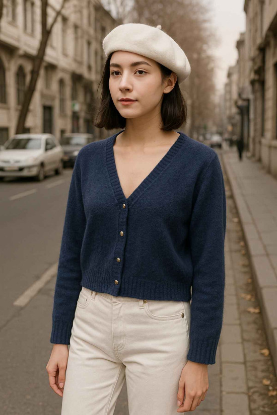 بافت موهر دکمه دار