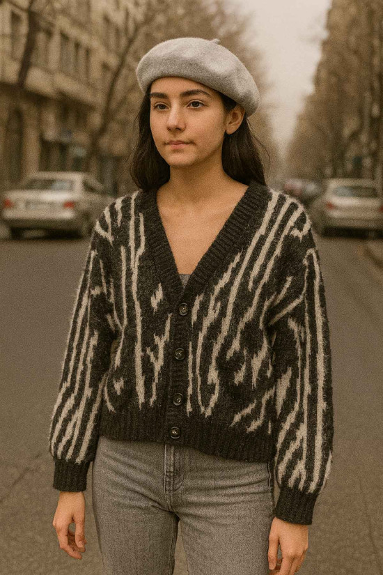 بافت موهر راه راه