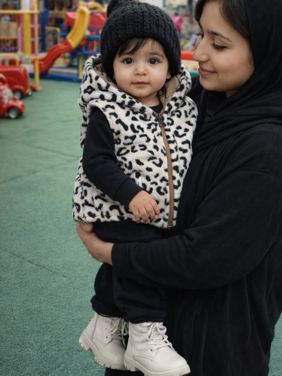 پافر دورو بچه گانه پلنگی پاپی