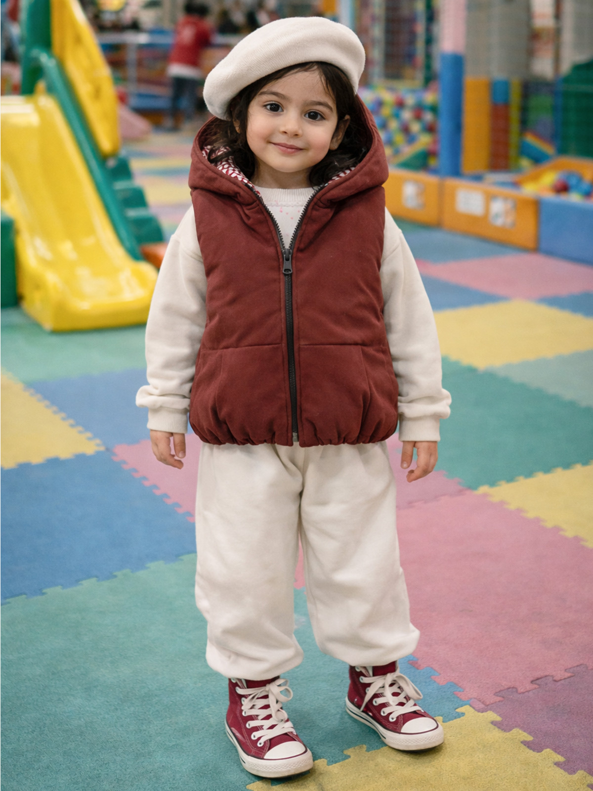 پافر دورو بچه گانه گلابی