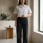 بلیز یقه مردانه راه راه وارداتی