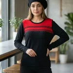 بافت دورنگ قرمز مشکی وارداتی