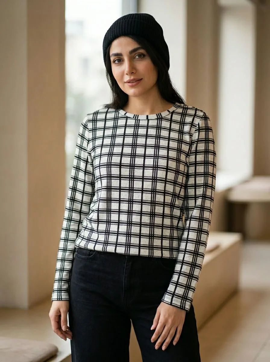 product-190 بافت چهارخونه ضخیم وارداتی - تصویر 1