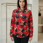هودی حوله ای کریسمسی گوزن قرمز