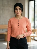 بافت ریز بیسکویتی گلبهی دکمه دار وارداتی